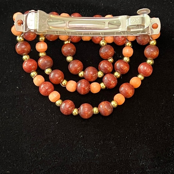 Vintage 1980’s Elegant Beaded Hair Clip A 25035 - Picture 3 of 4